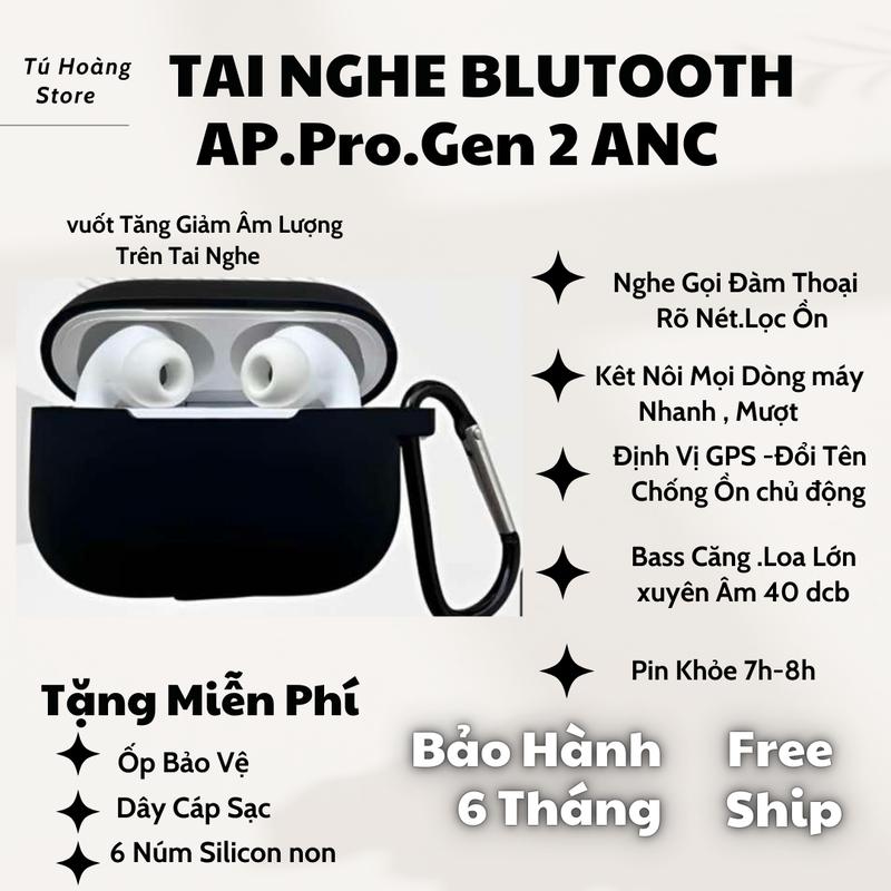 | SALE | Tai Nghe .Pro.Gen2 ANC (Bản Nâng Cấp).Xuyên Âm 40 Db Xuyên Âm + .Chống Ồn Chủ Động . Bass Căng  Êm Ái .Âm Lượng Lớn . Pin Khỏe . Kết Nối Nhanh .Tặng Ốp +Dây Sạc +6 Núm silicon bảo hành 6 tháng .tai nghe nhét tai Bluetooth Phụ Kiện