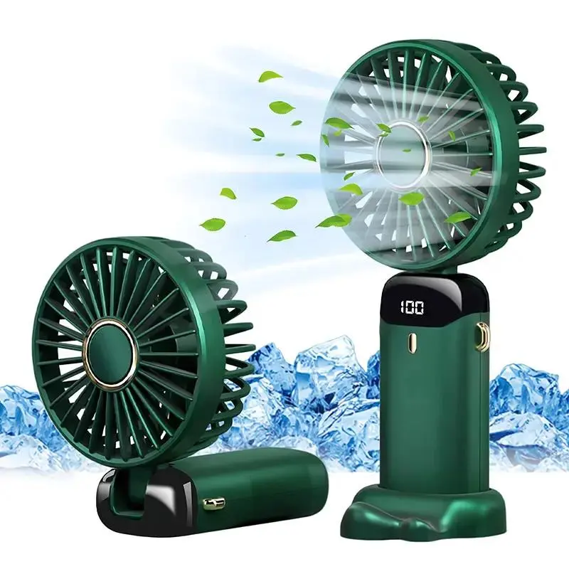 Portable Handheld Fan, USB Charging Mini Fan with Adjustable 5 Wind Speeds, Personal USB Fan with LED Power Display for Office, Kitchen Accessories, Travel Accessories