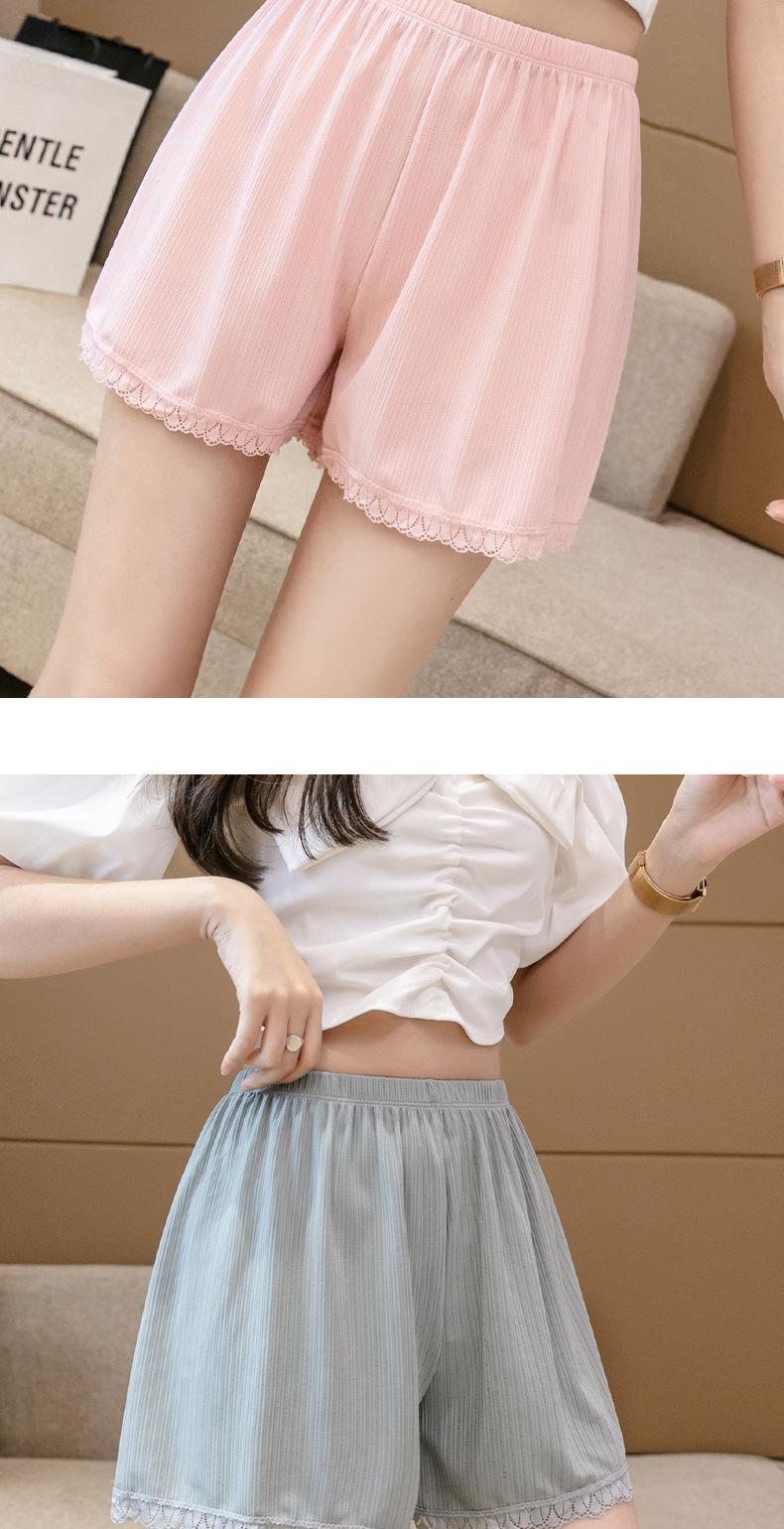 Product Introduction of [Golden PotatoWomen's Wear] Loose Ice Silk Safety Pants Women's Large Size Anti-Exposure Can Be Worn outside Thin Base Shorts Lace High Waist Safety Pants Women Womenswear Panty Lingerie Comfort Basic Minimalist 16