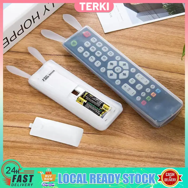 Remote Waterproof Cover Cute Rabbit Remote Control Cover Transparent Waterproof Dustproof TV ...