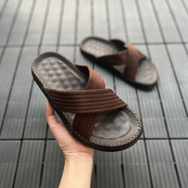 [ PN × BO TRẦN ] [ DÉP DÙ - MÙA HÈ ]  Dép Nam  Dép doctor nam - full mẫu DÙ dày dặn, khâu may thủ công đế đặc cao su PN-DÙ Đế Bằng 7