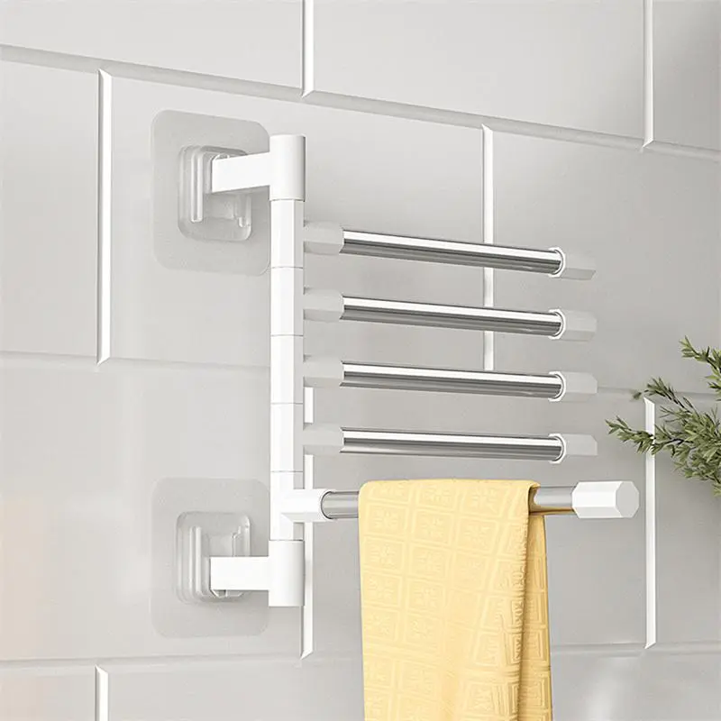 Giá Để Đồ Gia Đình, 1 Cái, Giá Treo Tường Phòng Tắm Nhà Bếp, Giá Treo Khăn Xoay, Kệ Phòng Tắm, Thanh Treo Nhiều Lớp