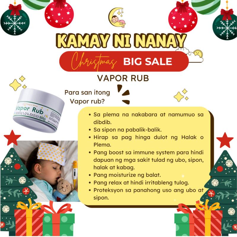 Product Introduction of Newly Improved Kamay ni Nanay Vapor Rub for Babies, Comfortable and Ease to Breathe Relief [25G] 19