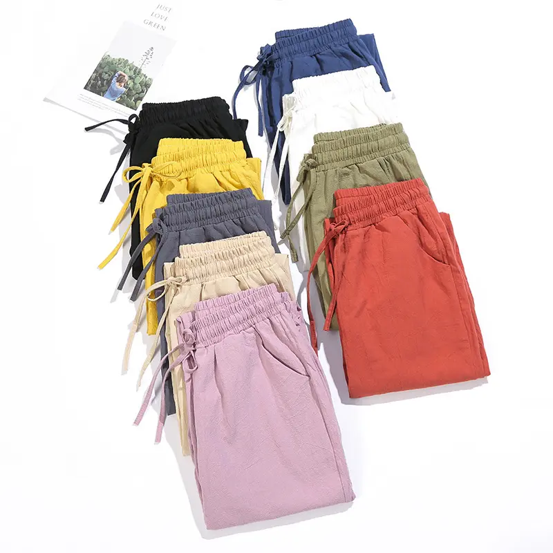2023 Summer New Pants Women's High Waist Casual Pants Harlan Pants Loose Pants Women's Thin Feet Pants