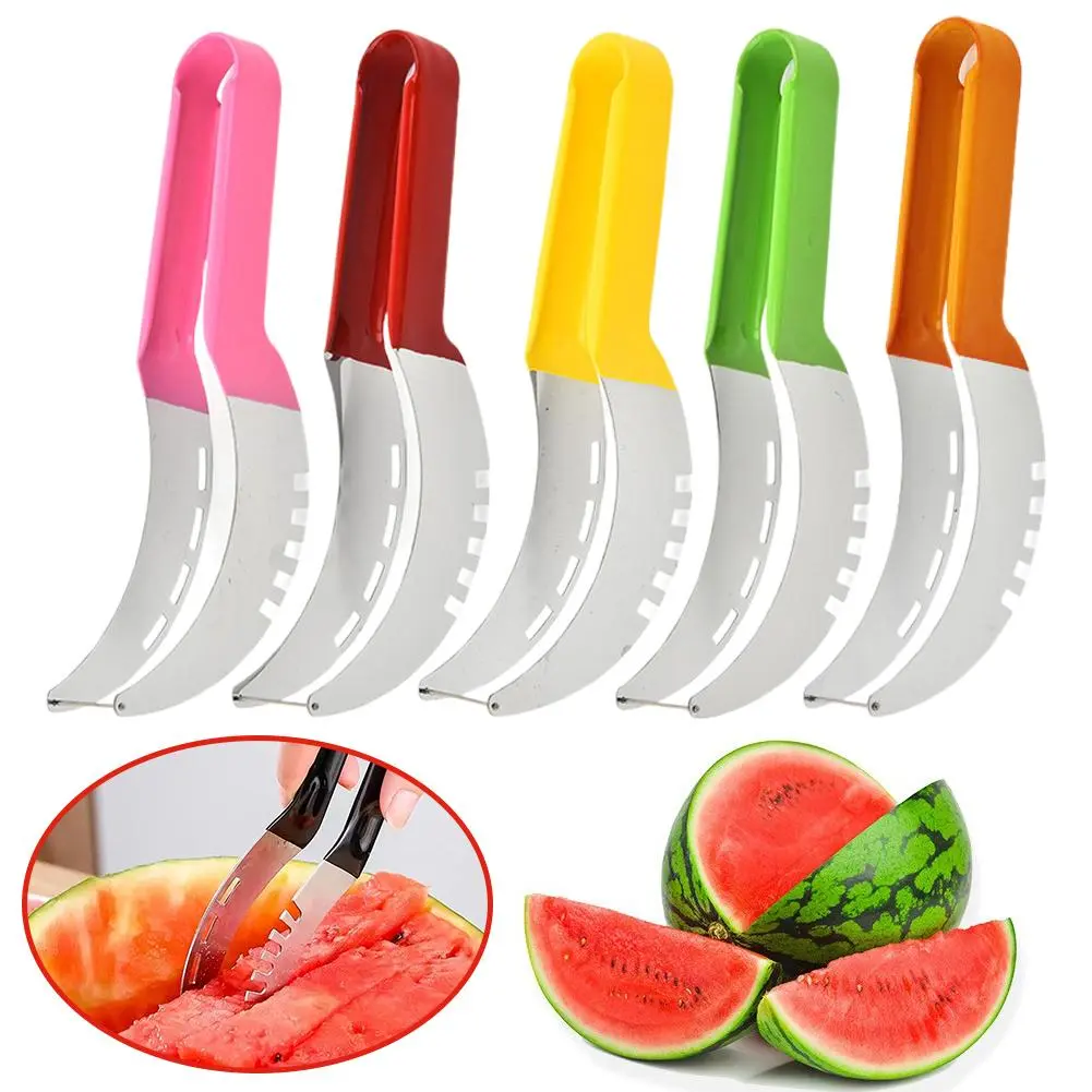Stainless Steel Watermelon Slicer Watermelon Cutting Tool Large Fruit Cutting Tool Multifunctional Tool Slicer
