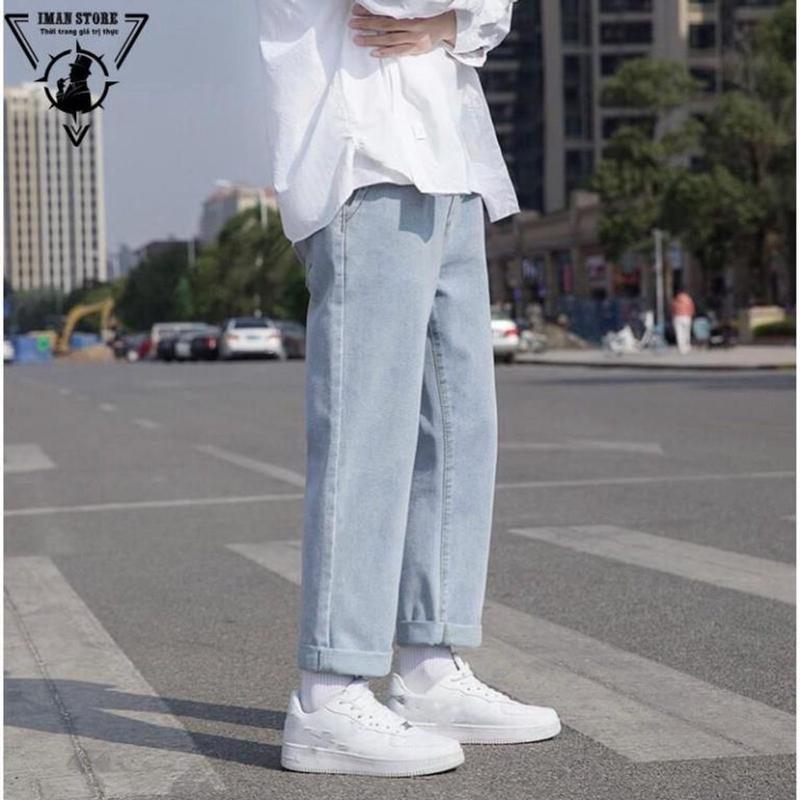 Quần jean BAGGY nam cạp cao ống suông rộng, quần bò baggy nam phom xuông chất jeans mềm, dày dặn xu hướng 2023  vonesa