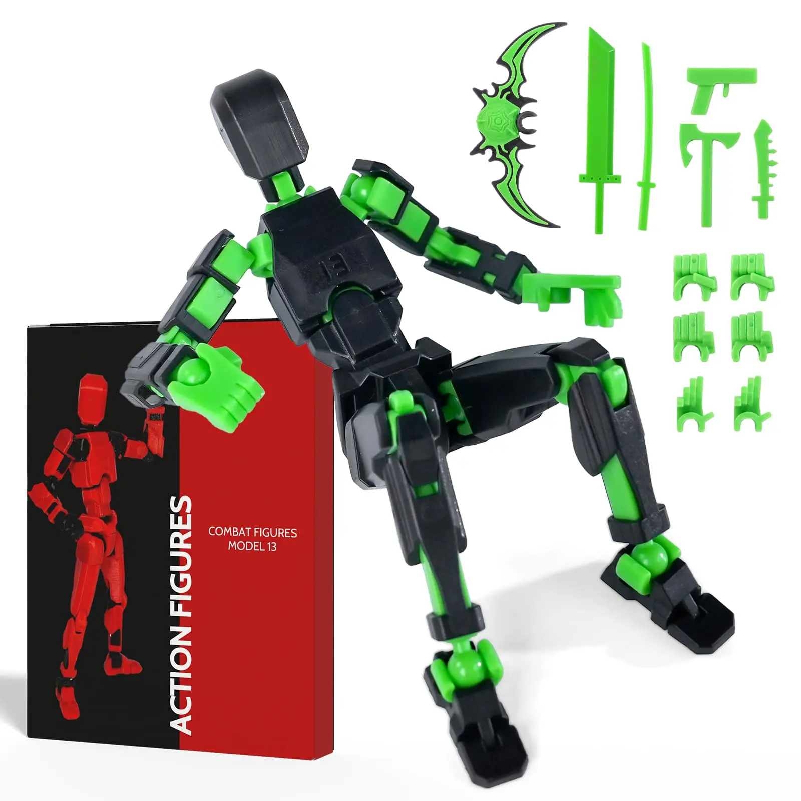 Titan T13 Action Figure, 1 Box 3D Printed Robot Character Model, Action Figure Model Kit for Model Collectors Birthday Gift