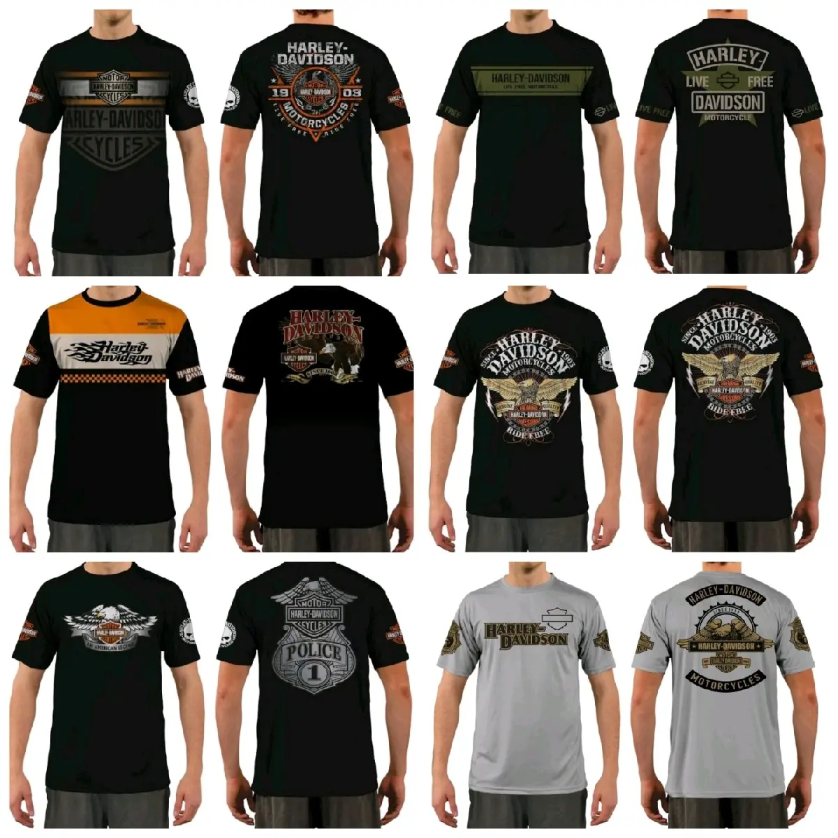 pakaian pria keren harley davidson  fullprinting sublim