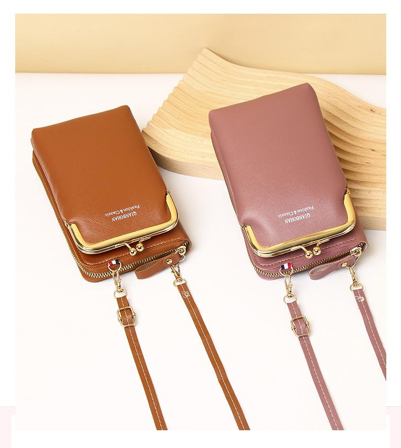 Product Introduction of Women Fashion Bag Clip Design Phone Pocket Shoulder Bag Pu Leather Female Small Crossbody Bags Ladies Messenger Purse Handbag 3