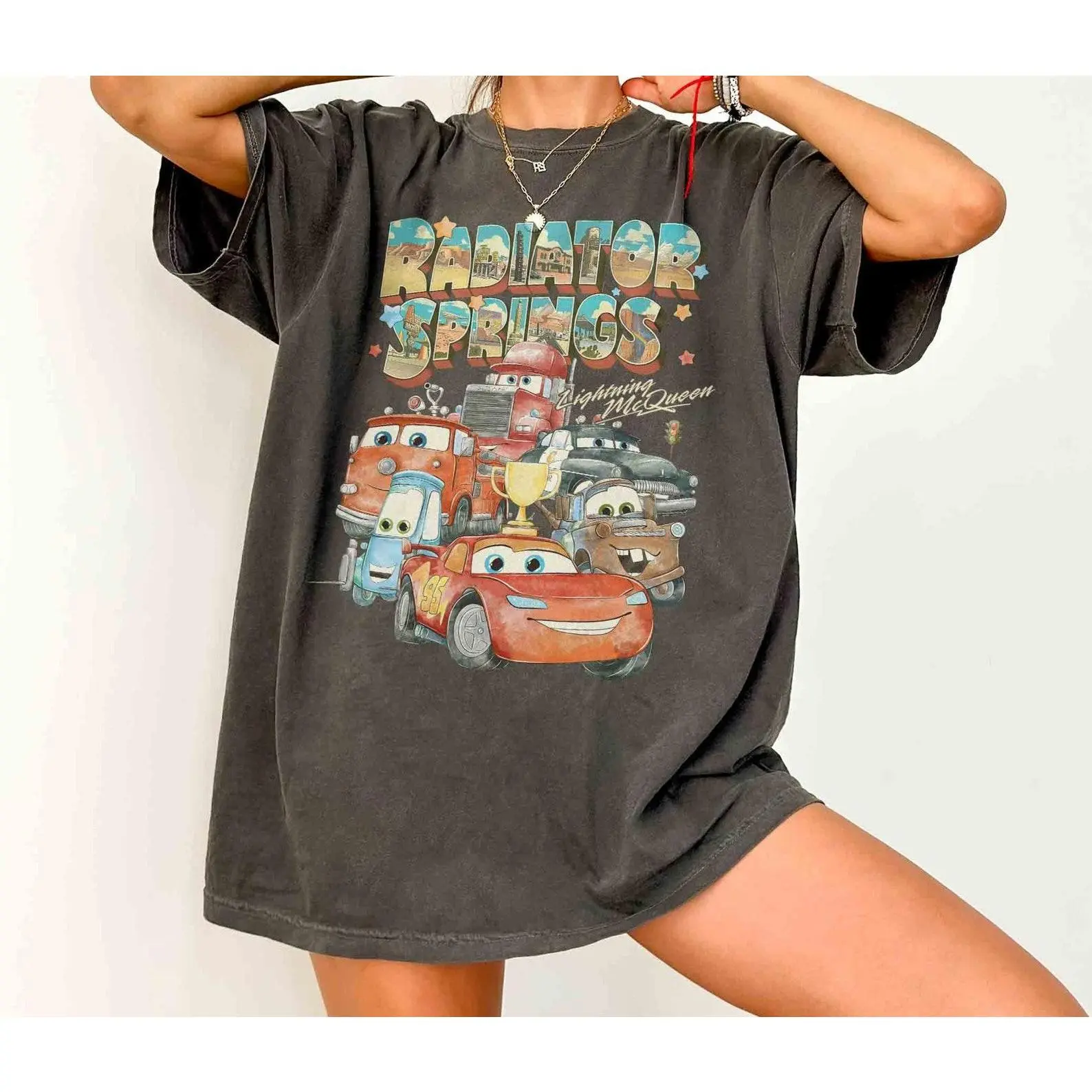 Retro Radiator Springs Cars Movie Shirt, Lightning McQueen Shirt, Cars Movie Shirt, Family Trip Shirt
