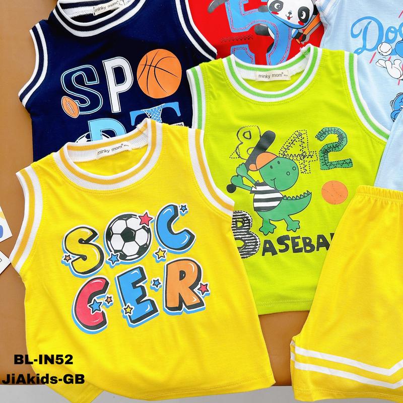 Bộ Ba Lỗ Thể Thao Minkymom Vải Thun Lạnh Cho Bé Trai 8-27kg BL-IN52 5