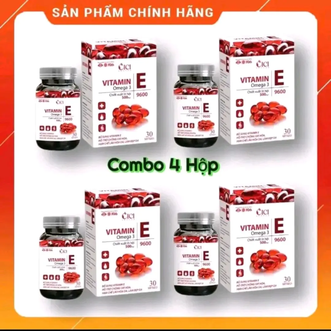 ( mua 3 tặng 1 nhận 4 )  hộp vitamin e omega 3 thực phẩm bổ sung  chăm sóc sắc đẹp người lớn vitamine vitaminec viên uống
