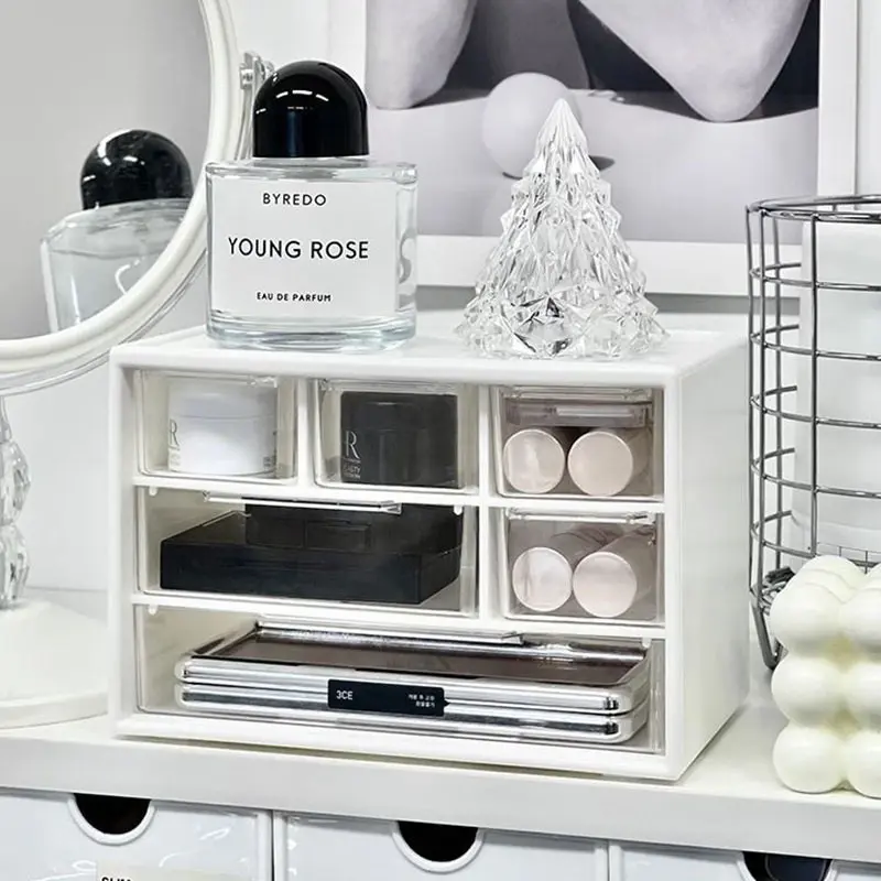 Tủ Hộp Cute Mini 6 Ngăn Lớn Nhiều Màu  Đựng Đồ Lặt Vặt Decor Bàn Học RECO 6