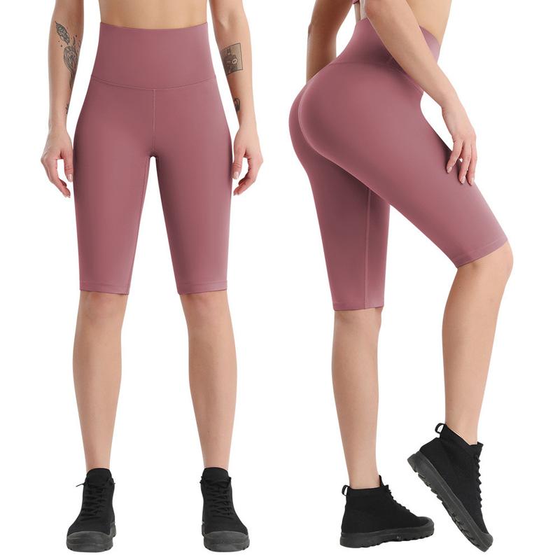 Seluar Pendek Sukan Yoga, Untuk Wanita, Pakaian Musim Panas, Cepat kering, Sesuai untuk Berlari, Berbasikal dan Kecergasan, Pinggang Tinggi, Bernafas, Seluar Pendek Latihan Pilates 6