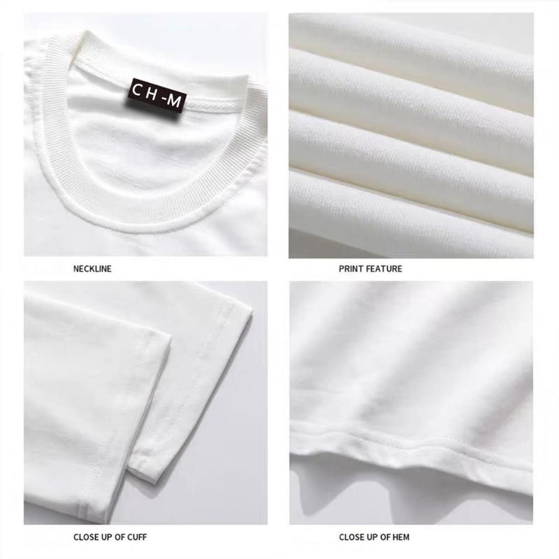 【CHMian mall】T-SHIRT WANITA - KAOS Cat putih&hitam OVERSIZE Round Neck Lengan pendek  kaos  wanita terlaris/ kaos  murah 6