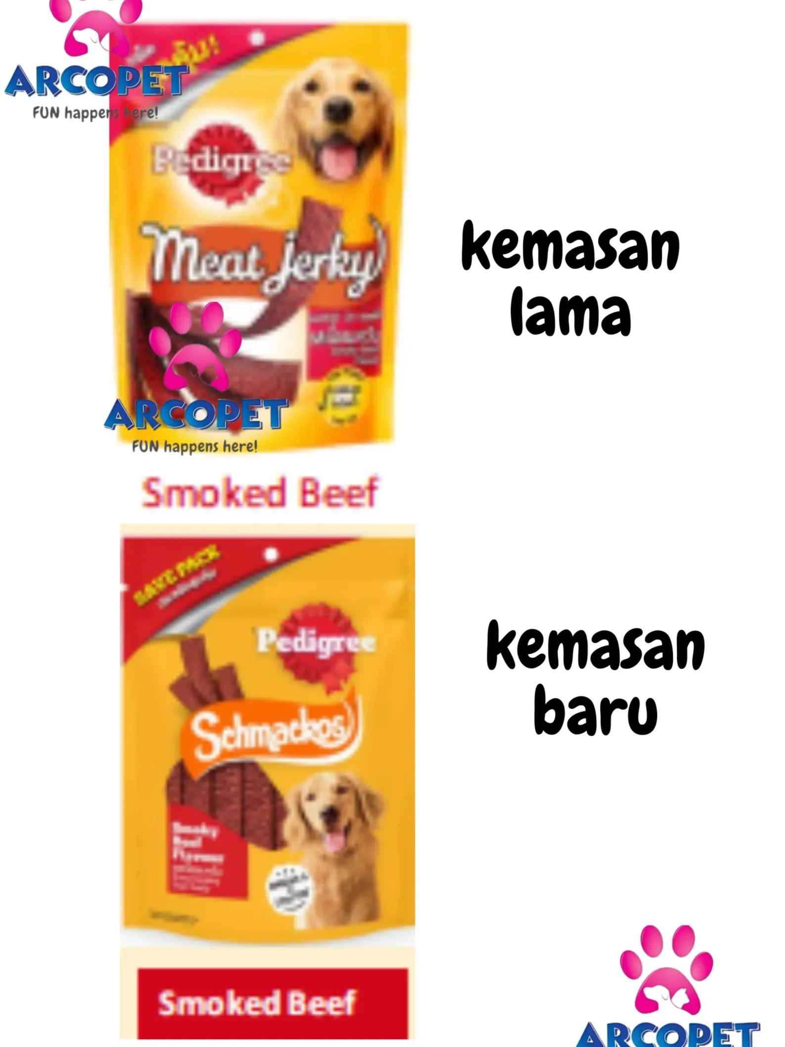 Pedigree Meat Jerky 300gr Smoke Beef Snack Anjing