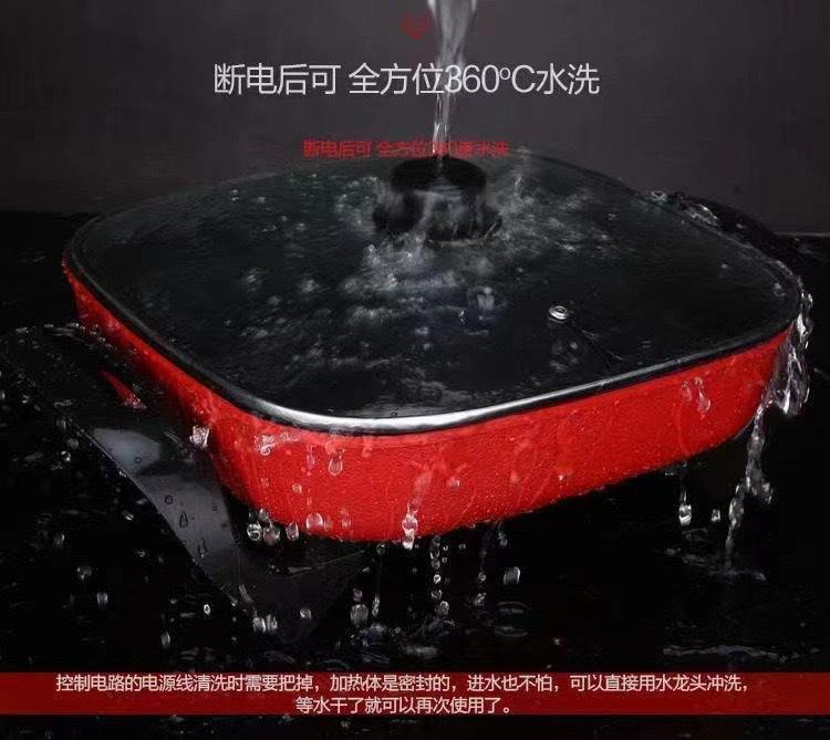 Product Introduction of Multifunctional Square Pot Household Electric Hot Pot Korean Style Large Capacity Smoke-Free Electric Cooking Pot Non-Stick 5L Electric Frying Pan 6