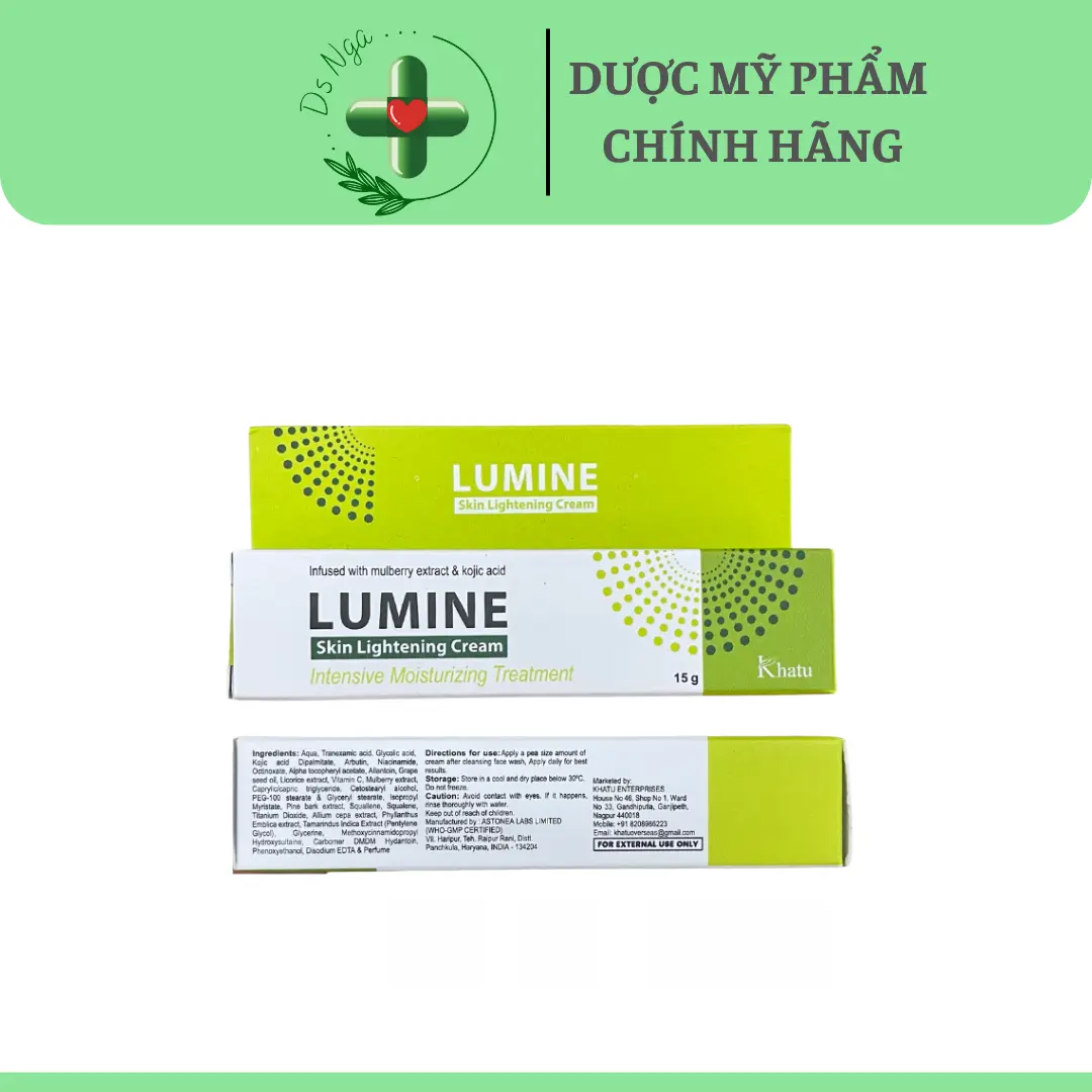 Lumine Kem nám, hỗ trợ trắng da mờ thâm xạm 15g
