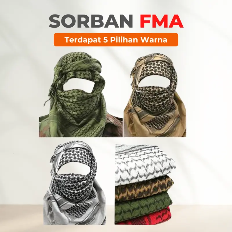 Shemagh FMA Army - Sorban Syal Tactical Selendang palid 1