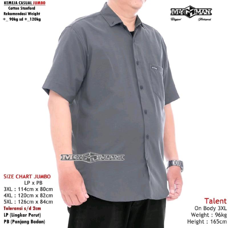 kemeja pendek jumbo original MY MAN 2