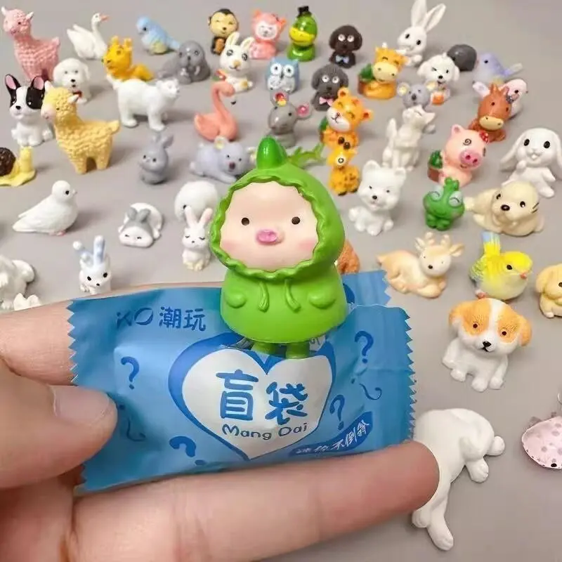 Cute Cartoon Mini Kawaii Animals Figures Kid Toy Child Birthday Party Favors Gifts Surprise Bd Bag Small Gift Independent Packaging Random