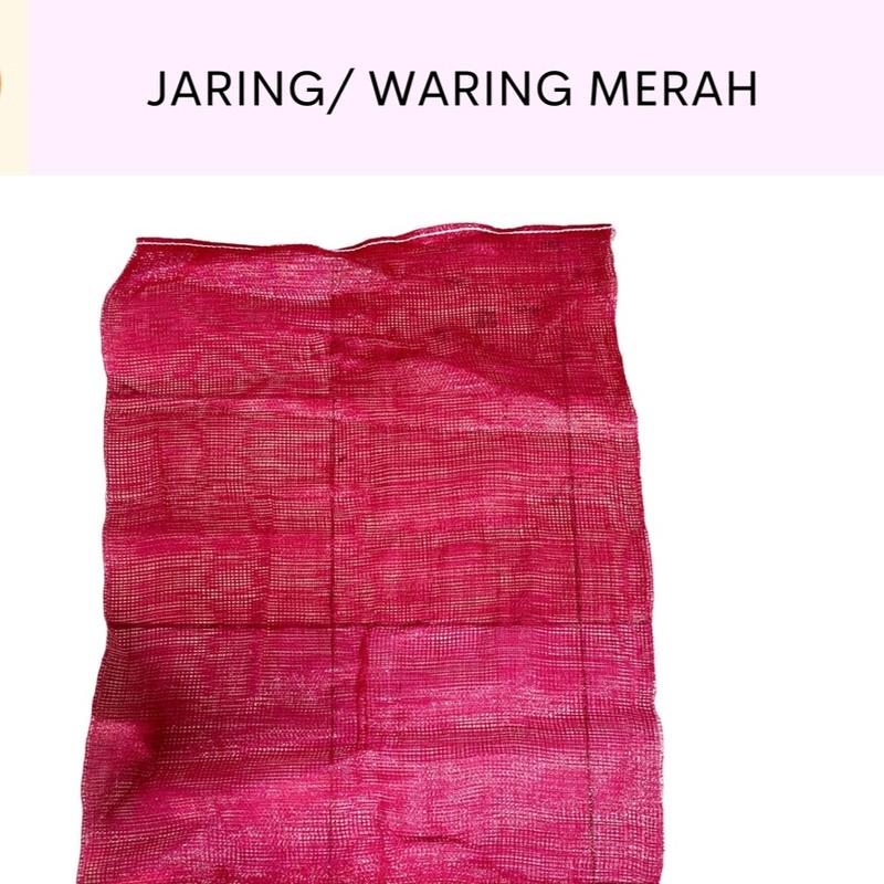 GROSIIR Waring Merah 25 Pcs KARUNG BAWANG SAYUR BUAH CABAI 0