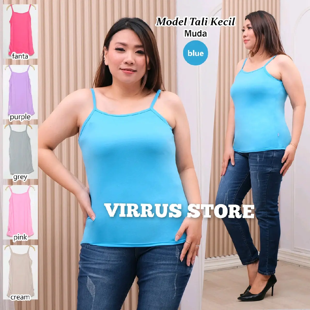 TANKTOP JUMBO PREMIUM TALI KECIL/TANKTOP Melar Nyaman