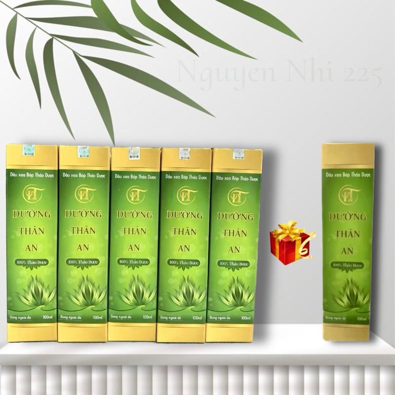  5 chai dầu xoa Dưỡng Thân An tặng 1 chai dầu xoa Dưỡng Thân An 