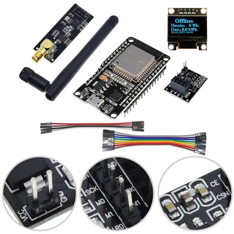 [123456789] Bộ mở Rộng Kit Tự Làm, OpenDTU, cho ESP32 và NRF24L01, Anten và Ổ Cắm Kabel, Có sẵn trong kho 5