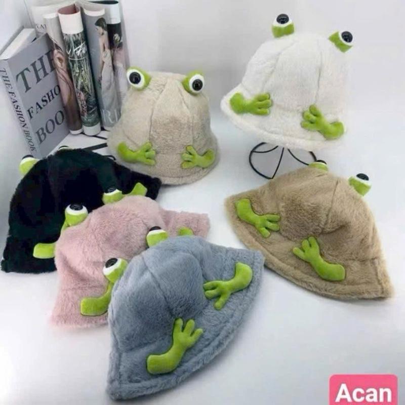  Nón Tai Bèo Phối Lông Dày Dặn Ấm Áp Hình Chú Ếch- Cún Dễ Thương Phong Cách Hàn Quốc Dành cho Nam Nữ 