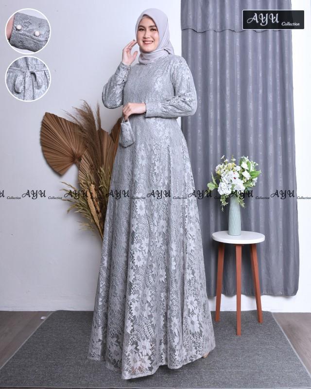 gamis safana gamis burkat jumbo dress kondangan dress pesta free masker Wanita Muslim Mewah Lembut Tebal