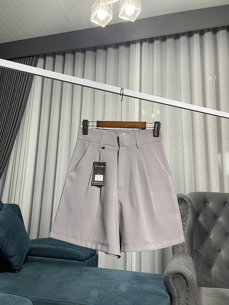 Product Introduction of [ ป ] ขาสั้นทรงบาบี้ขาตรงจีบคู่  ตะขอหน้า ผ้าซาร่าห์ เอวสูงเหนือสะดือ 1 นิ้ว ความยาว 16-17 นิ้ว Clothing ผู้หญิง กางเกง เสื้อผ้า 34