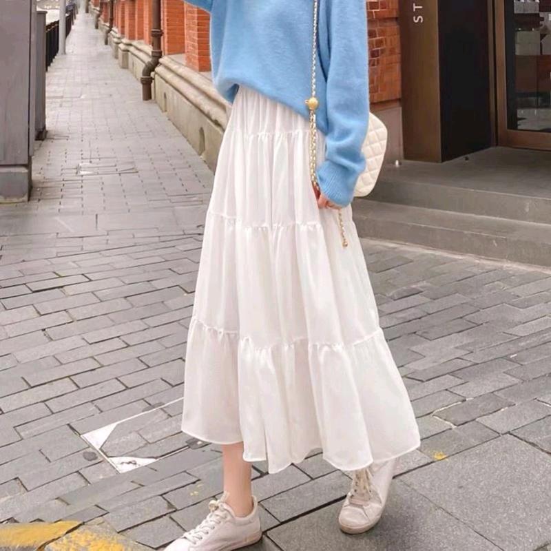 Chân Váy Xòe Dài 3 Tầng Ulzzang, Có Lót - BT Fashion ( bo chun )
