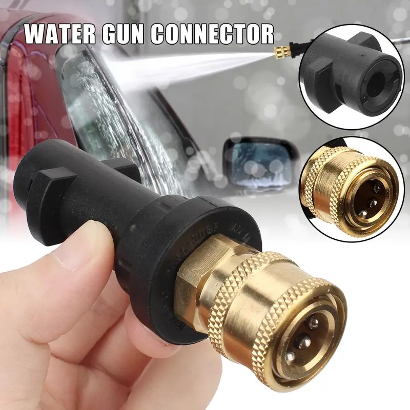 High Pressure Cleaning Gun Connector, Motorcycle Household Washing Tool, Universal Water Gun Connector For Karcher K K2 K3 K4 K5 K6 K7 5