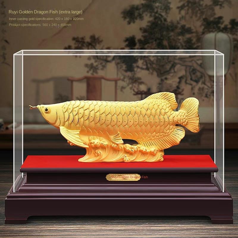 Picture of Velvet Sand Gold Yearly Surplus Fortune Goldfish Home Decor Resin ...