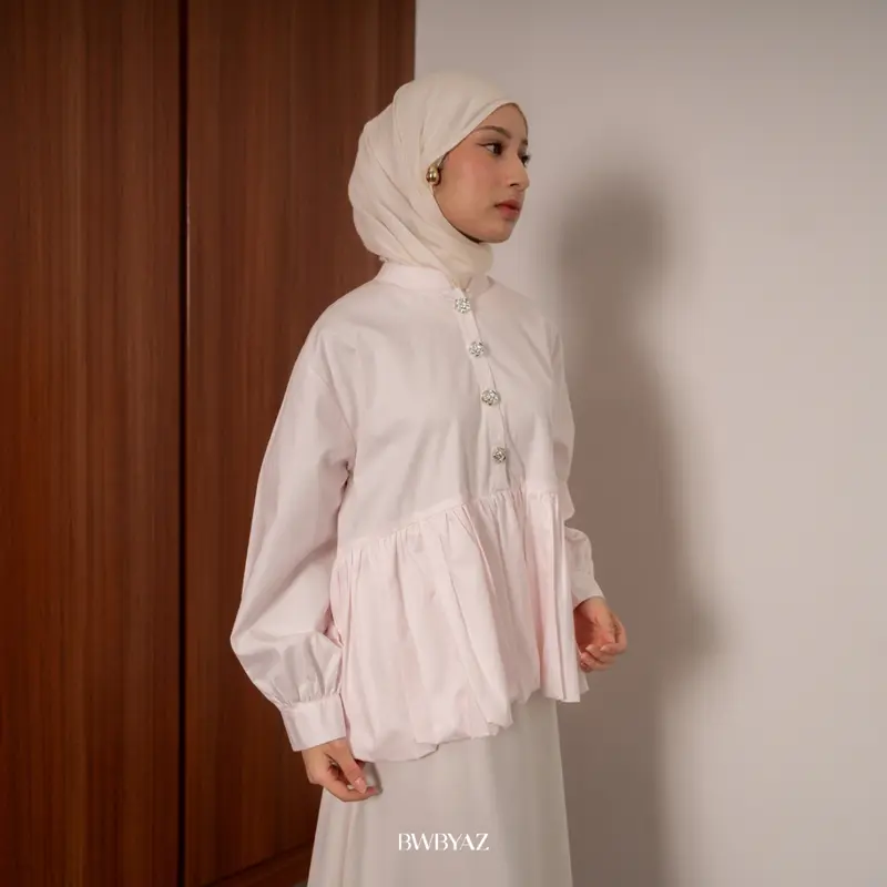 BWBYAZ - NAURA CLOUD PUFF BLOUSE LONG SLEEVE [READY STOCK] Atasan Wanita Ruffle 4