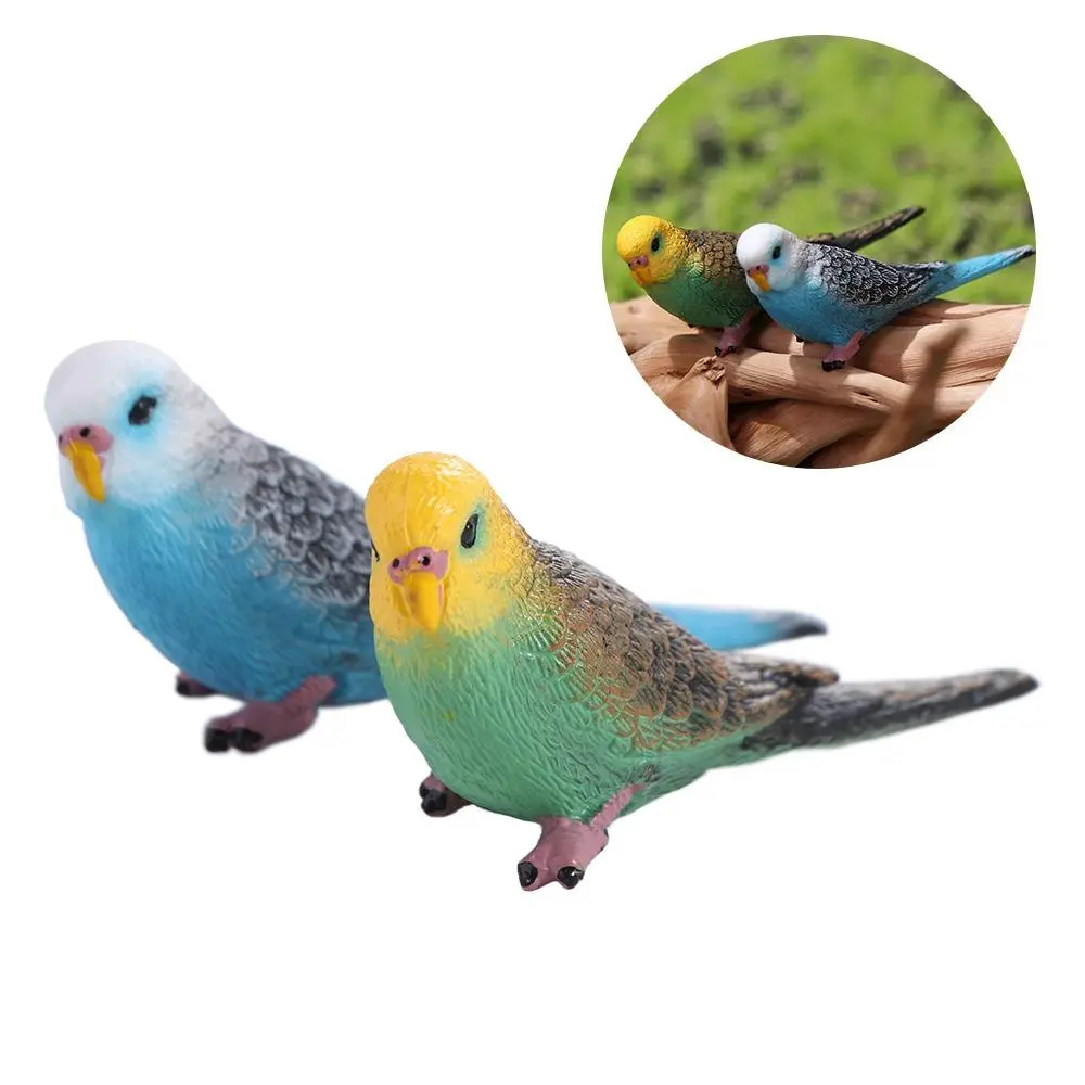 Tượng Điêu Khắc Động Vật Thu Nhỏ, Vẹt Budgie Mô Phỏng, Tượng Nhỏ Chim Hoạt Hình Bằng Nhựa, Đồ Chơi Budgerigar Giáo Dục, Thích Hợp Cho Phòng Khách