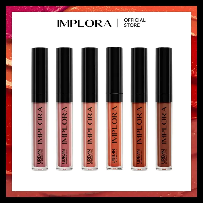 cod original IMPLORA (BPOM) urban Lipcream Mate Termurah Tahan Lama Kering Lipstick 0