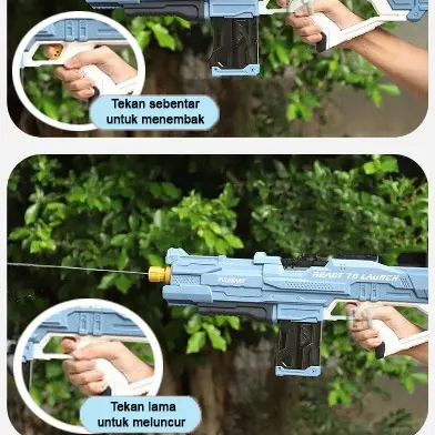 LNR Shop Mainan Air 600ml Elektrik Otomatis Jarak Jauh 9 Meter untuk Anak - Anak Water Gun Anak Outdoor Pantai Kolam Renang Mainan Kapasitas Besar Tekanan Tinggi Besar 4