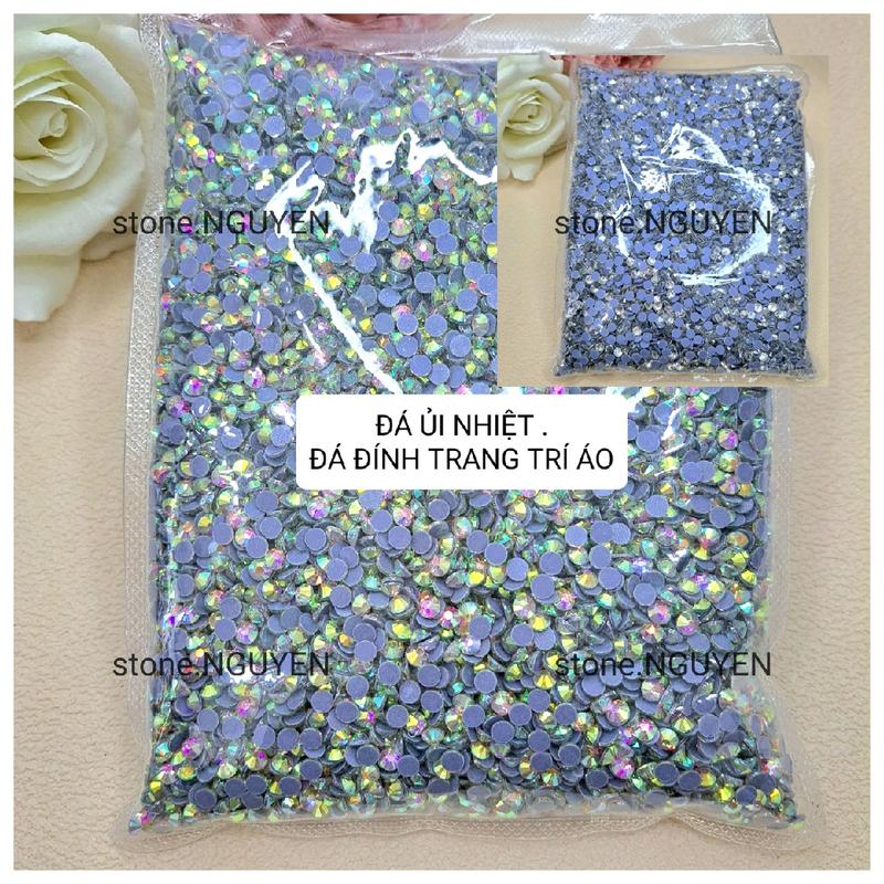  ĐÁ ỦI NHIỆT LOẠI A ĐẸP - ĐÁ MÀU TRẮNG VÀ MÀU BẢY MÀU CỪ AB -  ĐÁ ĐÍNH QUẦN ÁO 