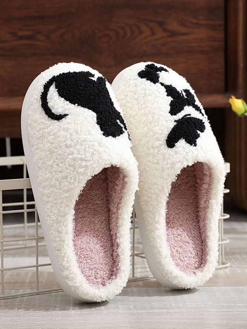 Product Introduction of Women's Cute Cat & Butterfly Pattern Slippers, Casual Soft Comfortable Home Slippers, Warm Slippers for Indoor & Outdoor Use for Fall & Winter 15