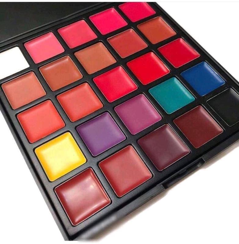 Bảng son 25 màu, makeup chuyên nghiệp