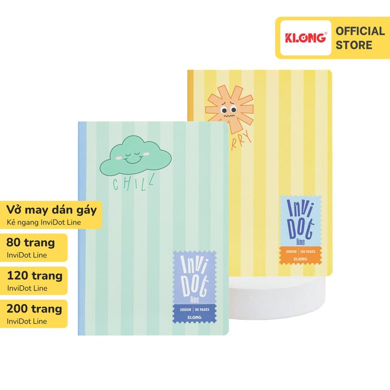  Vở kẻ ngang may dán gáy InviDot Line Emotions KLONG B5 80-120-200 trang 100 76 