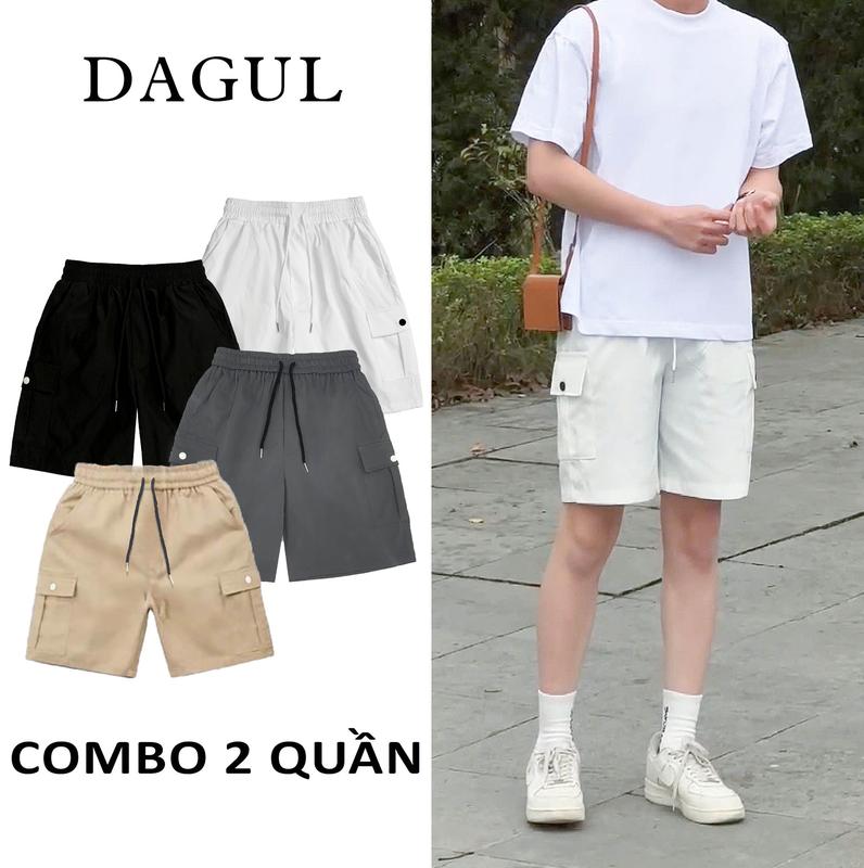 Combo 2 quần short quần kaki nam nữ DAGUL túi hộp nam nữ chất liệu kaki gió mặc thoáng mát Menswear Baggy