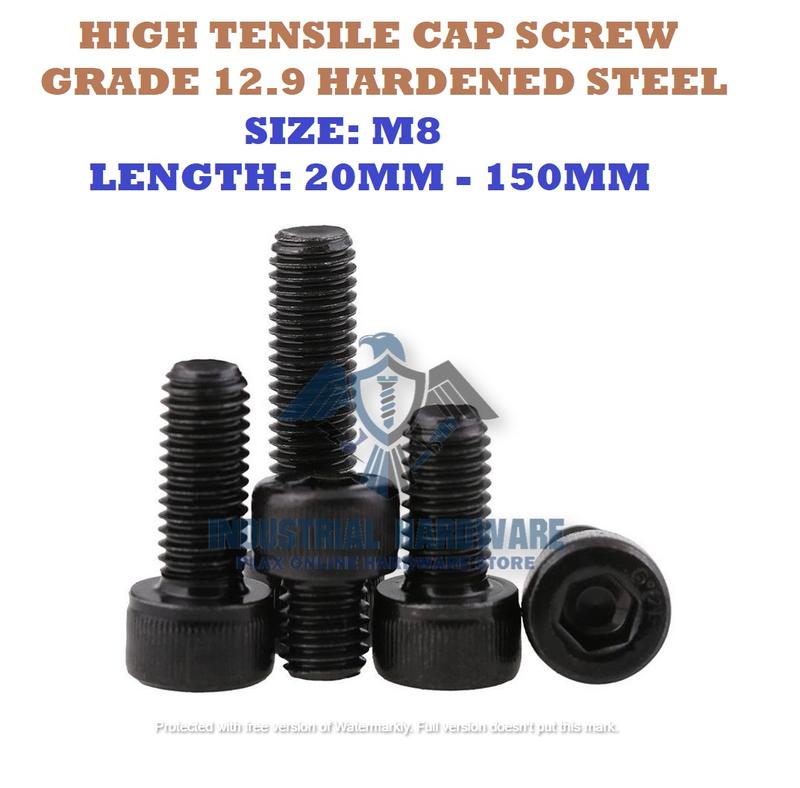 HT Socket Cap Screw - M8 x 20mm ~ 150mm (High Tensile Grade 12.9 ...