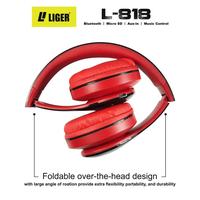 Gambar Liger L-818 Headset Headphone Handsfree Wireless Bluetooth Stereo On Ear Mikrofon Bawaan Earphones Headphones Earphone  Bass dari Komplit store accessories Kota Administrasi Jakarta Pusat 5 Tokopedia