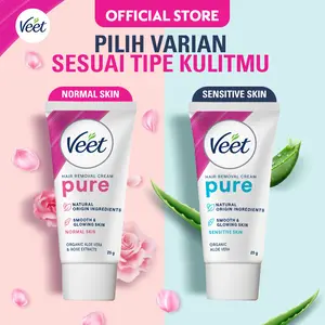 Veet Normal Skin / Sensitive Skin Hair Removal Cream 25g - Krim Perontok Bulu Waxing