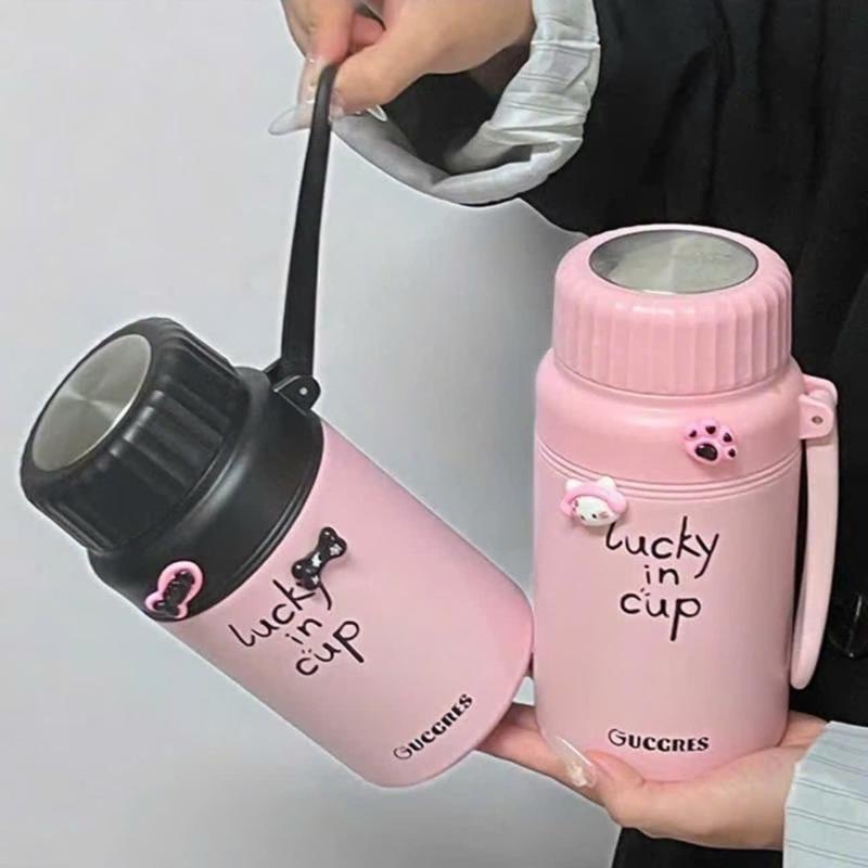 Bình giữ nhiệt nắp vặn 1000ml tặng kèm sticker