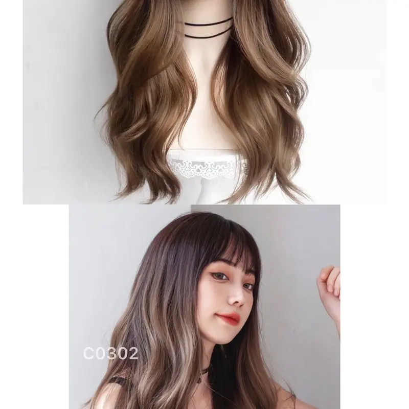 AEGYOSHOPPE - C0302 full wig korea 65 cm - Wig  Rambut Palsu Wig Wanita Korea Style Aesthetic Premium Fiber COD 2
