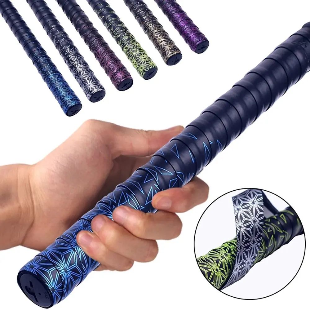 Colorful Racquet Sports Sweat-absorbent Belt Gradient Badminton Racket Tape Badminton Racket Grip Fishing Rod Belt Anti-slip Tape Fishing Rod Sweatband